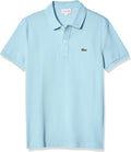 Lacoste Mens Men's Short Sleeve Classic Pique Polo Shirt, Blue, Large