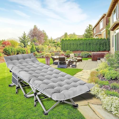 Folding Camping Cot for Adults, Heavy Duty with Carry Bag, Portable Outdoor Bed Y155