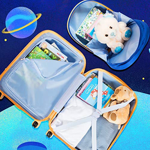 GYMAX 2Pc Kids Luggage Set with 4 Spinner Wheels I70757