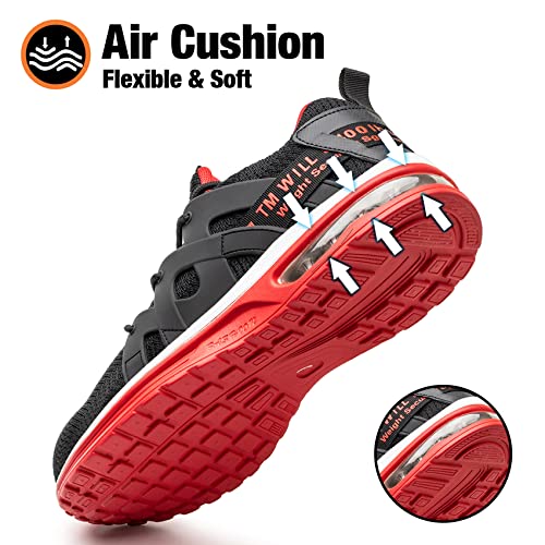 Kezhiho Steel Toe Shoes for Men Women Lightweight Work Sneakers F375842