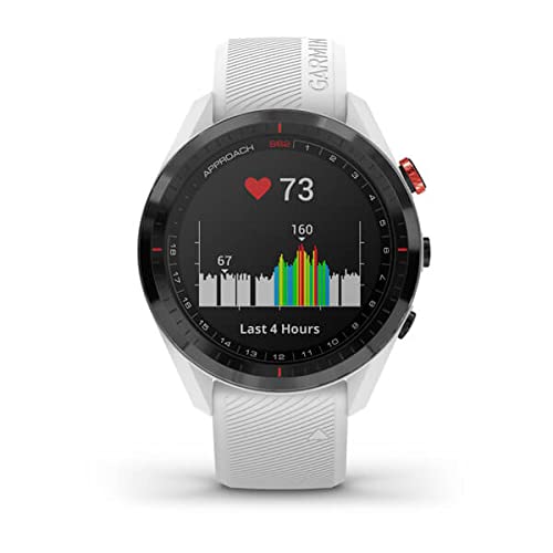 Garmin Approach S62 GPS Golf Watch, Black Bezel White Band G6715