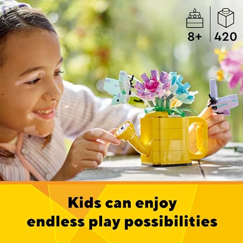 LEGO Creator 3 in 1 Flowers in Watering Can Building Toy Set for Kids Ages 8+ L851410