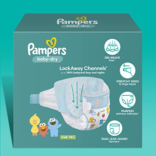 Pampers Baby Dry Diapers Size 4, 92 Count (Pack of 3) U541