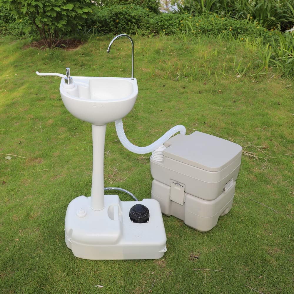 Portable Sink and Toilet Combo for Camping RV Boat U621