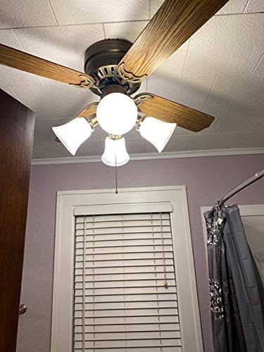 Set of 4 Clear & Frosted Ceiling Fan Light Covers Glass Shade, 5" Diameter M115776
