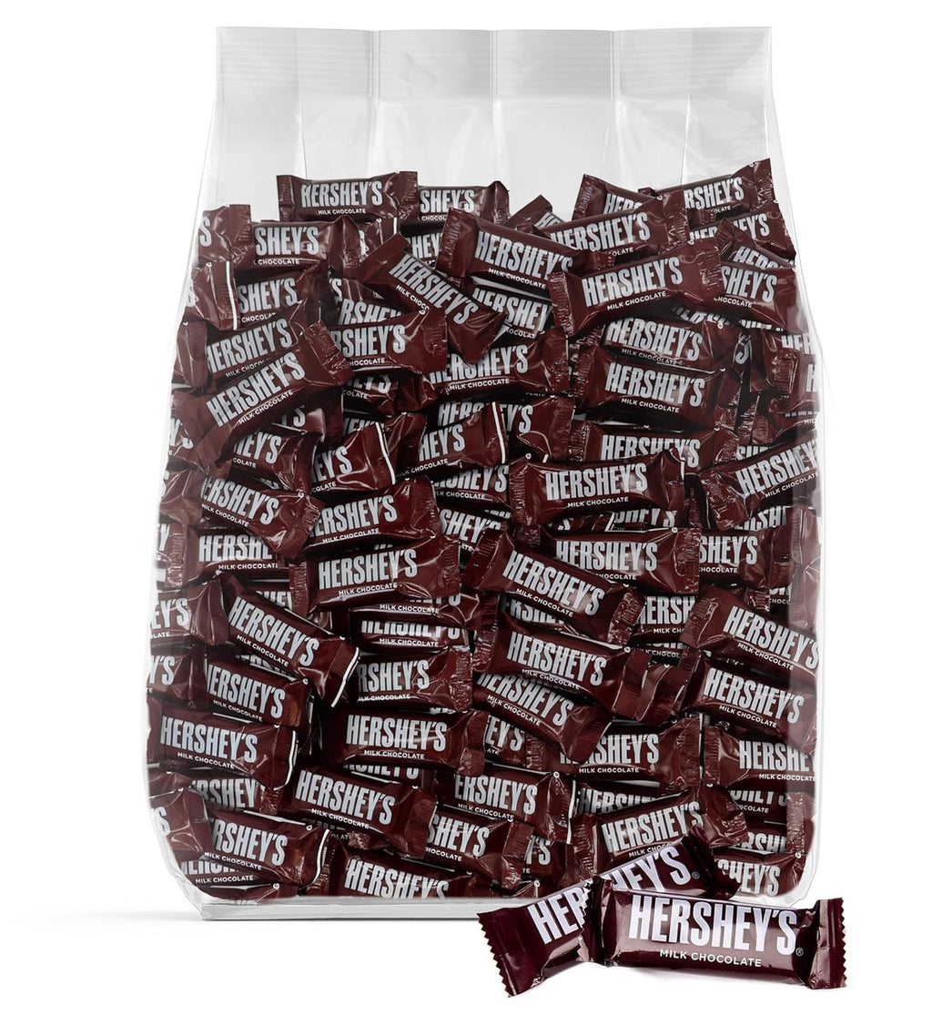 Hershey Milk Chocolate Bars Snack Size - 35 Count Mini Individually Wrapped Chocolate Candy Bars For Smores, Party Bags, Back To School Snacks & Office Treats