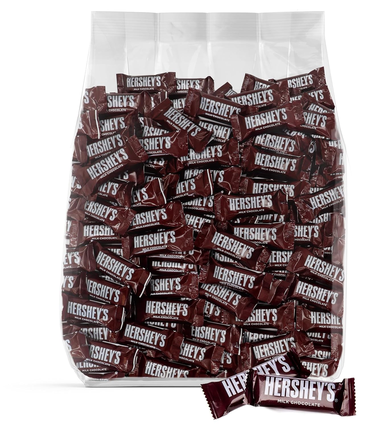 Hershey Milk Chocolate Bars Snack Size - 35 Count Mini Individually Wrapped Chocolate Candy Bars For Smores, Party Bags, Back To School Snacks & Office Treats