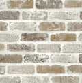 NextWall Washed Faux Brick Peel and Stick Wallpaper