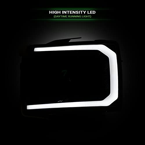 Compatible With Chevy Silverado 1500/2500/3500 HD Switchback Sequential LED Headlights Black Housing A769