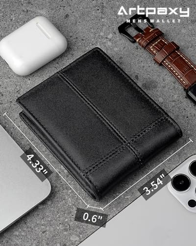 Men's Genuine Leather Bifold RFID Blocking Wallet X966881