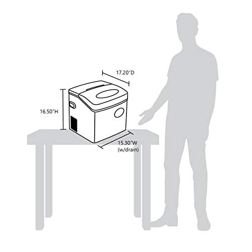 Newair Portable Ice Maker 50 lb Daily, Compact Countertop, Stainless Steel Z926920