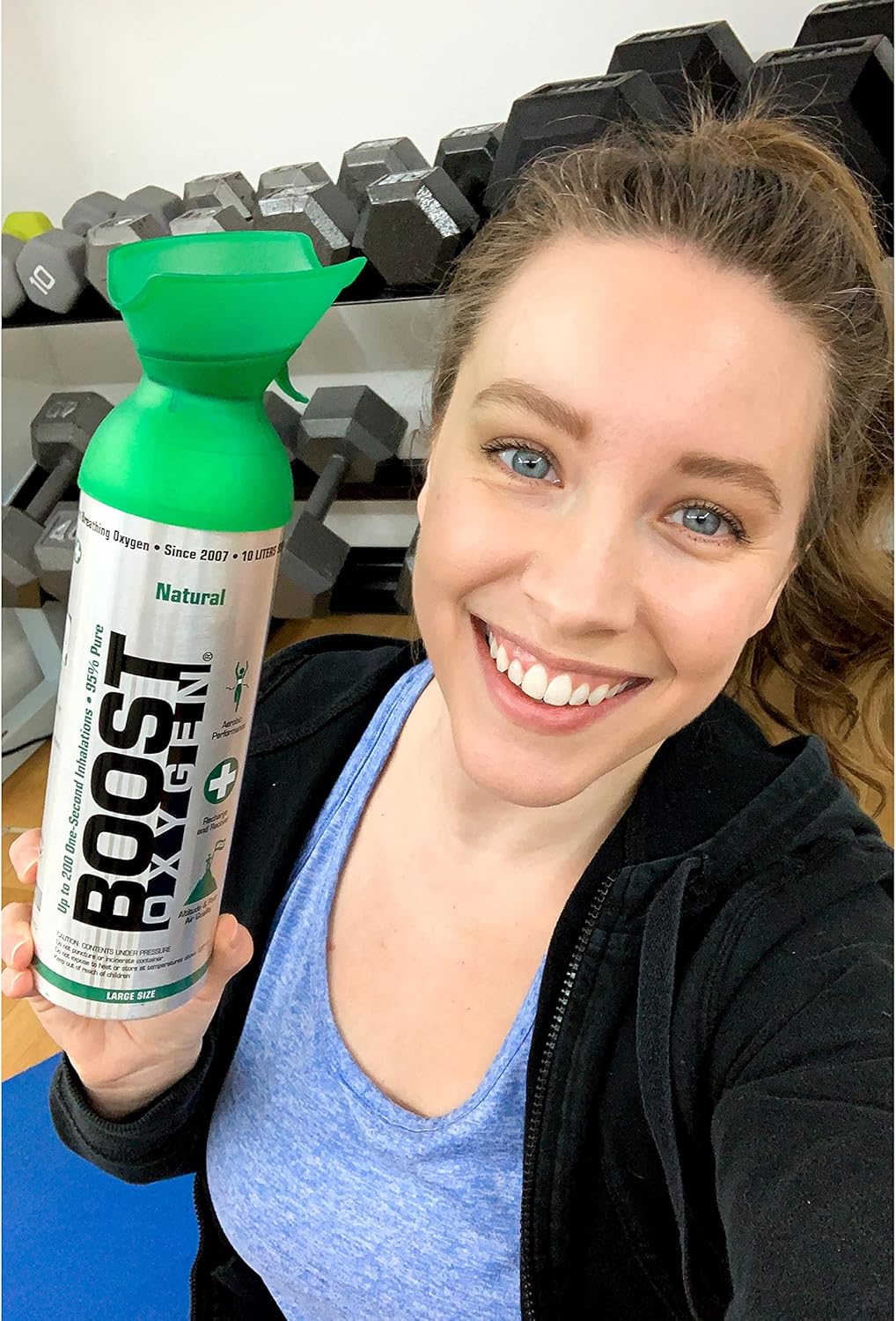 Boost Oxygen 10 Liter Natural Portable Oxygen Canister with Pocket Sized Canister E1226