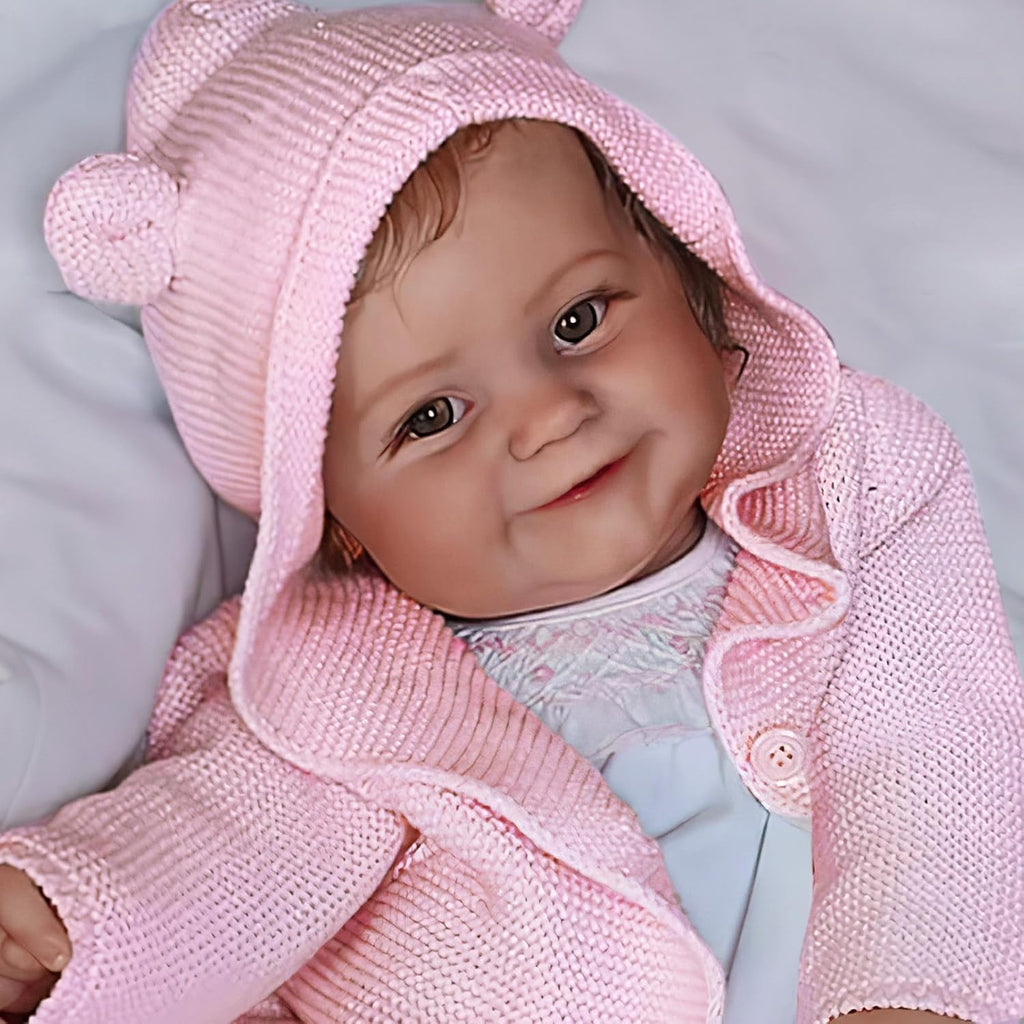 ADFO Lifelike Reborn Baby Dolls - 20 Inches Soft Body Realistic-Newborn Baby Dolls Handmade Real Life Baby Dolls with Gift Box for Kids Age 3 + & Collection, Isabella