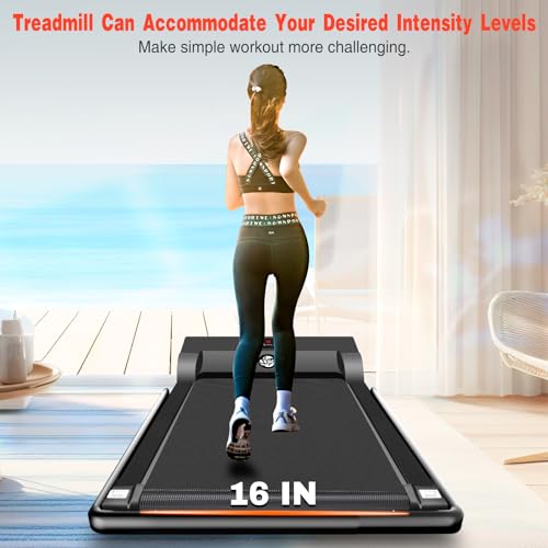 2 in 1 Walking Pad Treadmill with Handle Bar, 2.5HP Portable Folding for Home Office Z802