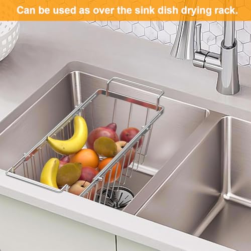 Chest Freezer Organizer Bins, Expandable Metal Wire Storage with Removable Dividers, 2 Pack K241