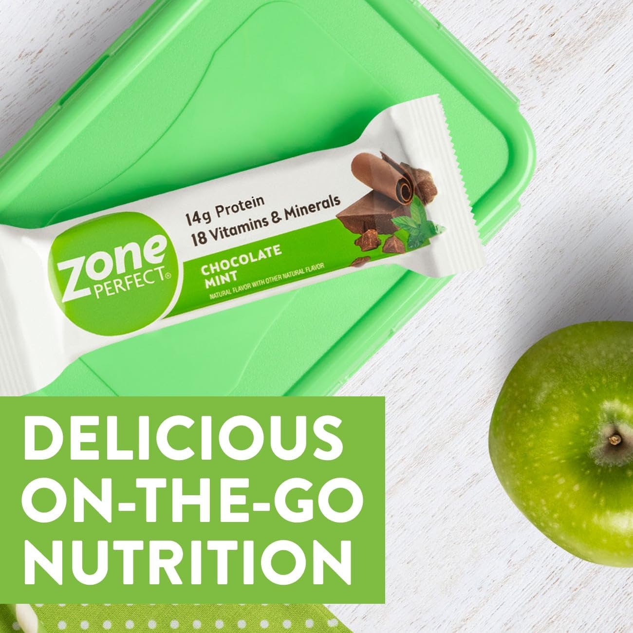 Zone Perfect All Natural Nutrition Bar Chocolate Mint 1.76 oz 12-Count Box Pack of 2 P4686