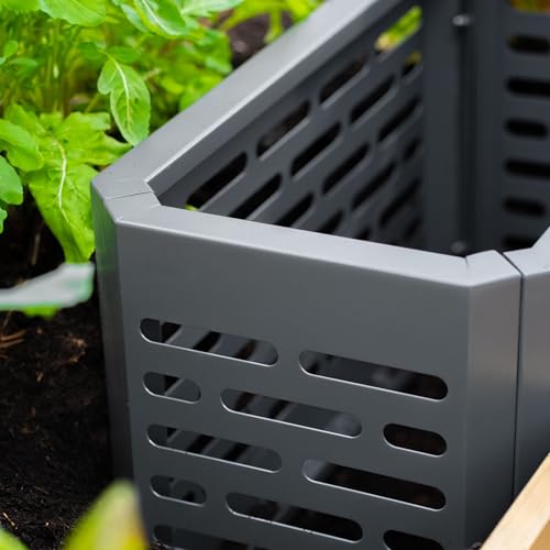 Metal In-Ground Worm Composter for Raised Garden Beds A93398