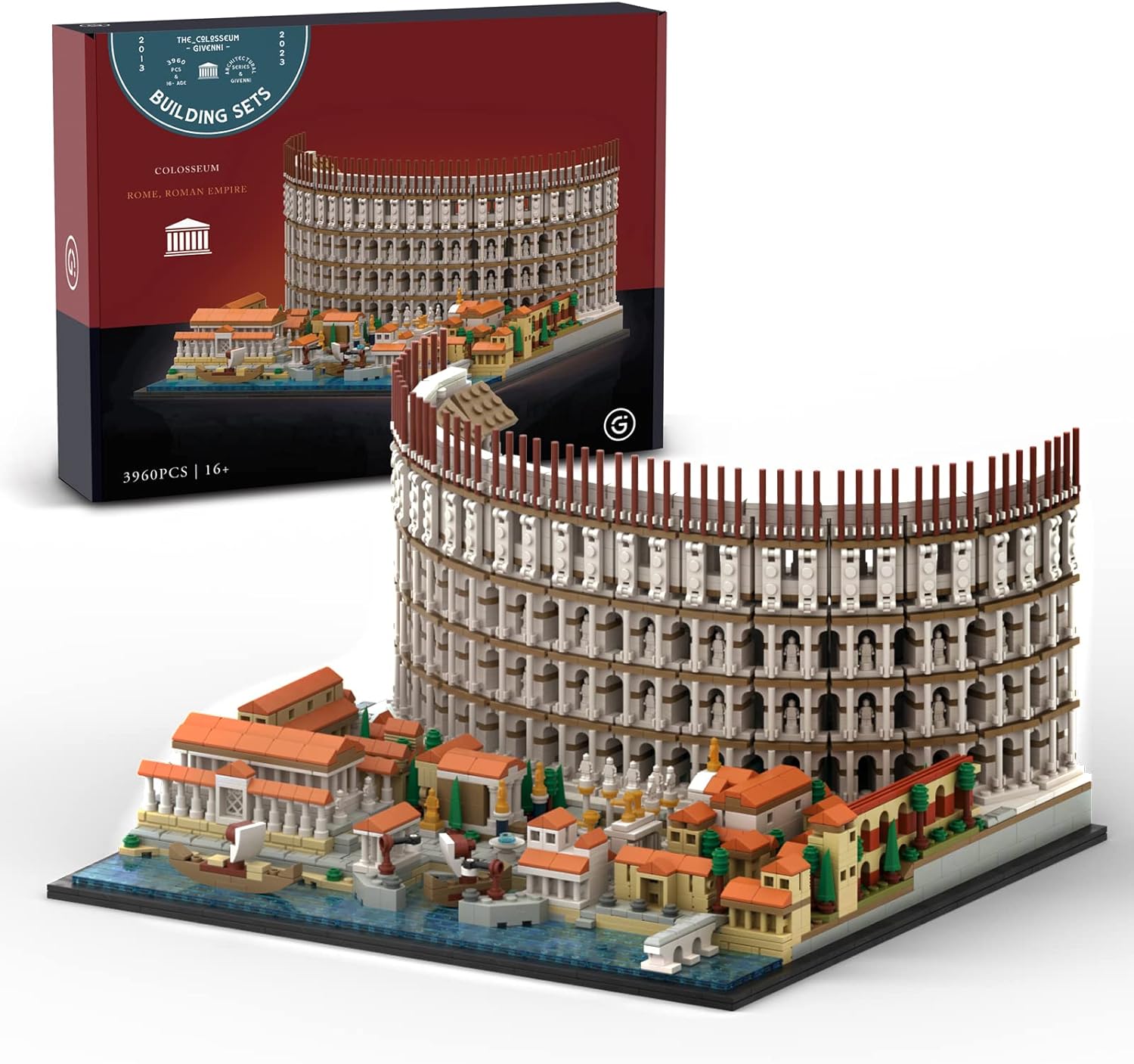 Architecture The Roman Colosseum Building Set; Collectible Model for Adults; Compatible with Lego, (3989Pieces)