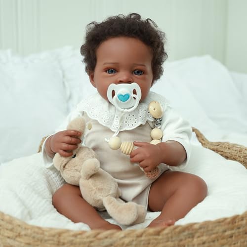 WOOROY Realistic Reborn Baby Doll Black Boy, 20 Inch African American Newborn T283379