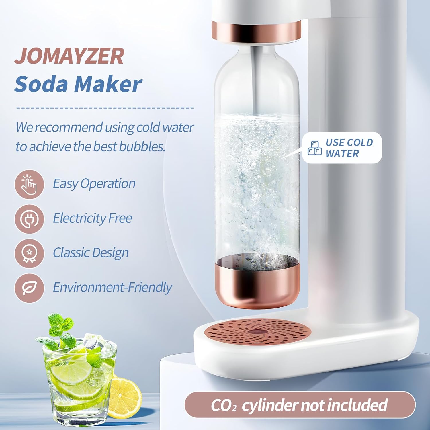 Sparkling Water Maker Soda Machine with 1L PET Bottle M952658