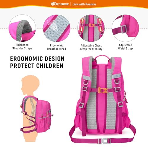SKYSPER Kids Backpack 15L Travel Daypack for Ages 4-6 M57331