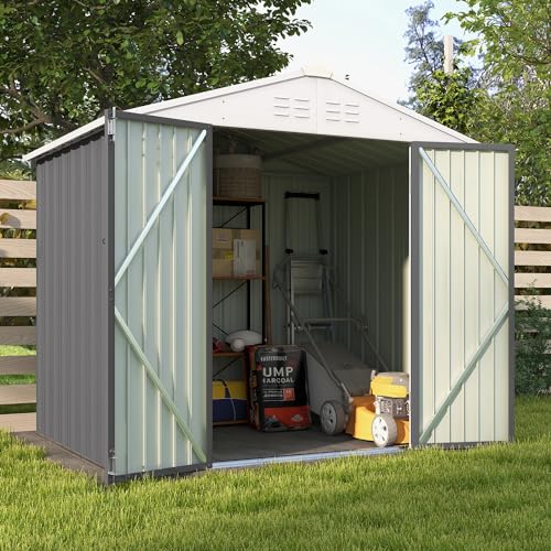 Patiowell 3 x 3 FT Outdoor Storage Shed with Sloping Roof, Grey F27529
