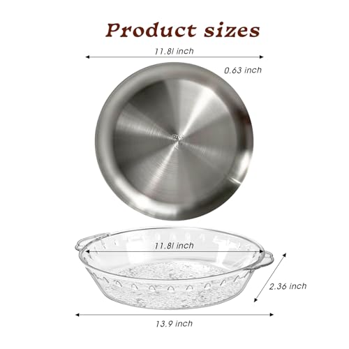 3 Set 11.8" Chilled Serving Tray with Ice Bowls for Parties W4120