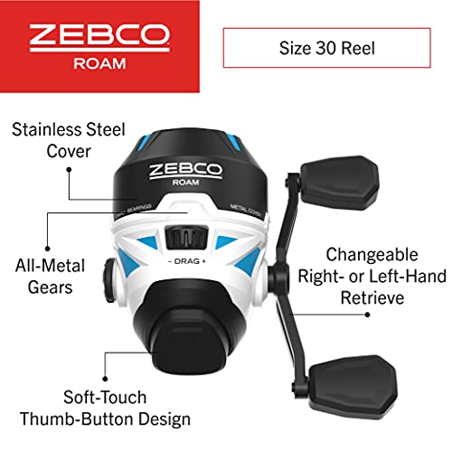 Zebco Roam Spincast Fishing Reel, Pre-Spooled with 10-Pound Line X867338