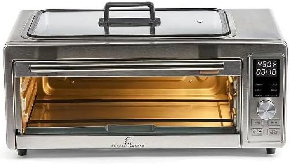 Emeril Power Grill 360 6-In-1 Convection Toaster Oven with Air Fry, Stainless Steel V188292