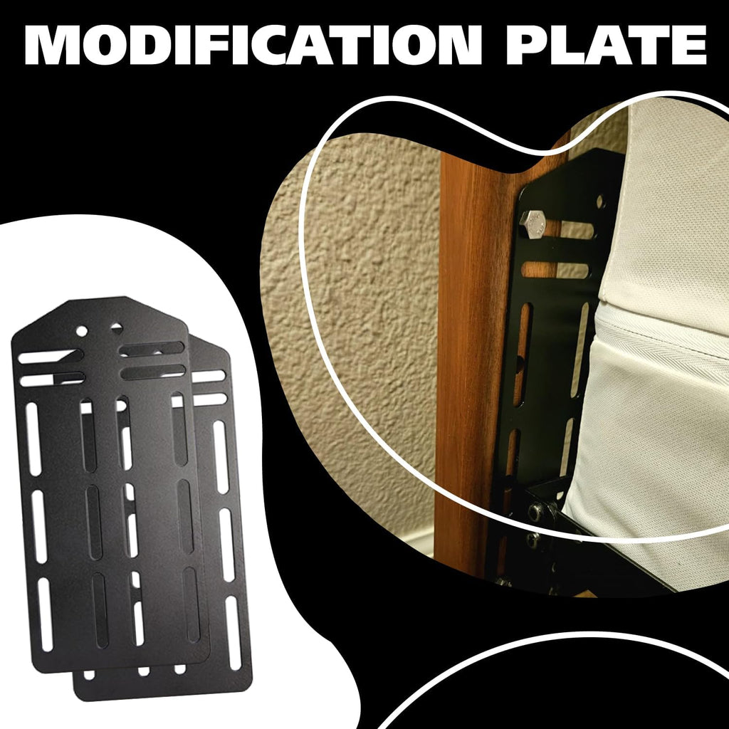 Kings Brand Furniture Set of 2 Bed Frame Brackets Adapter for Headboard with Hardware I3165
