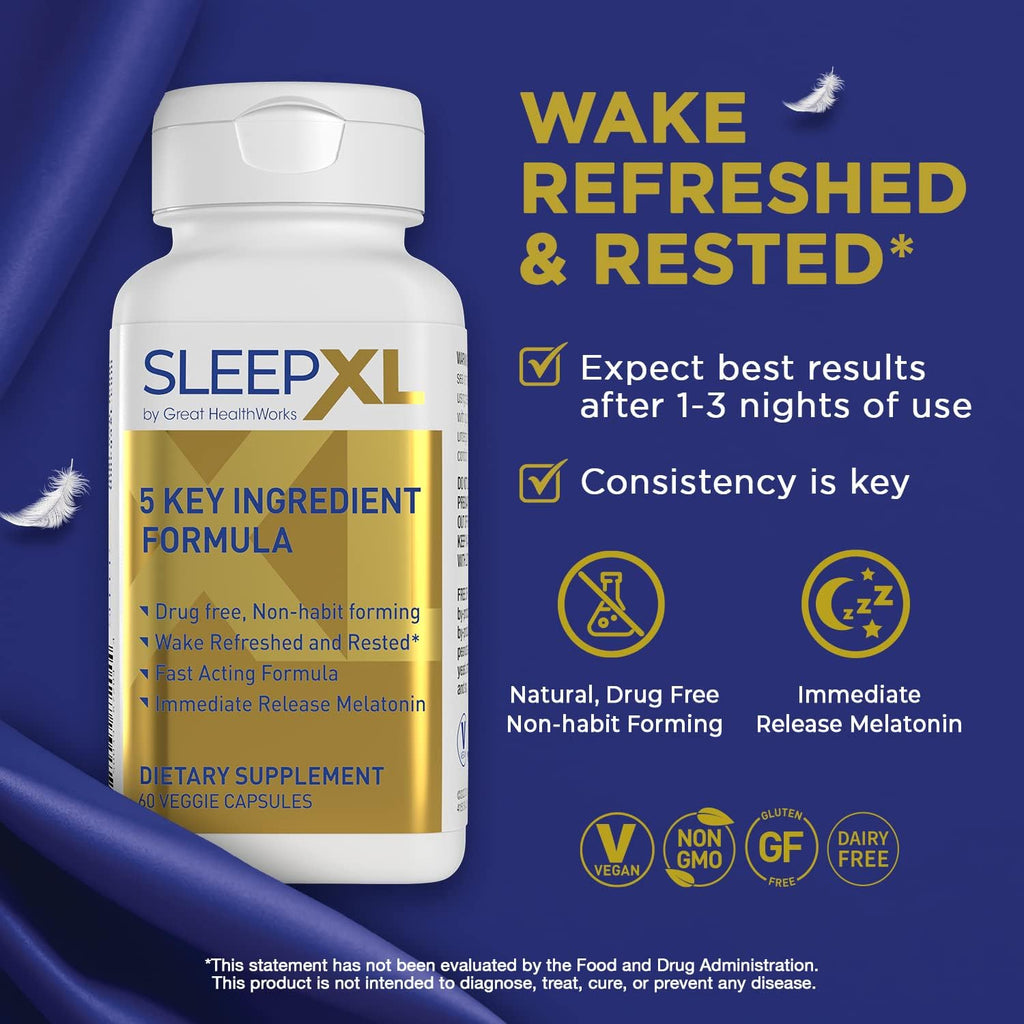 OmegaXL Joint Relief Supplement 60 Softgels 2 Pack & SleepXL Melatonin Vegan Capsules H237888