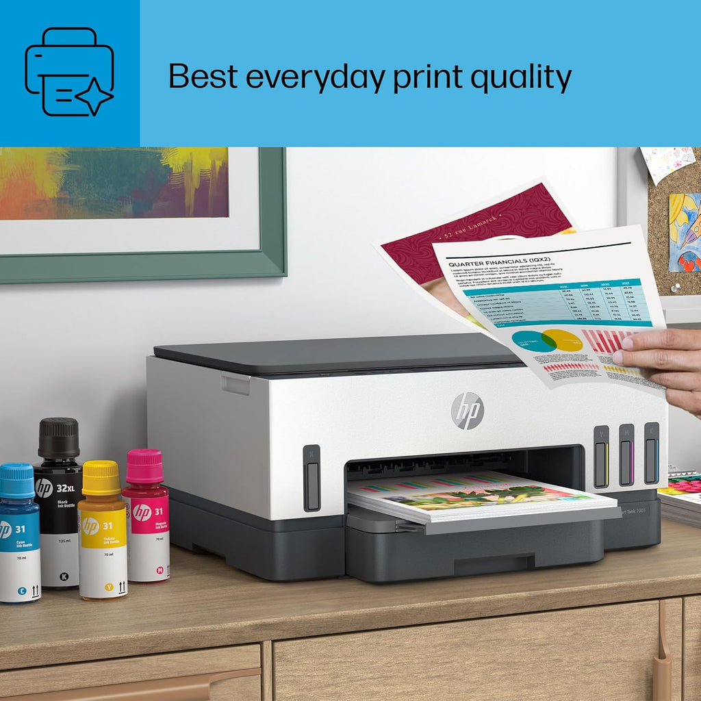 HP Smart Tank 7001 Wireless All-in-One Ink Tank Printer with Mobile Print, Scan, Copy A2098