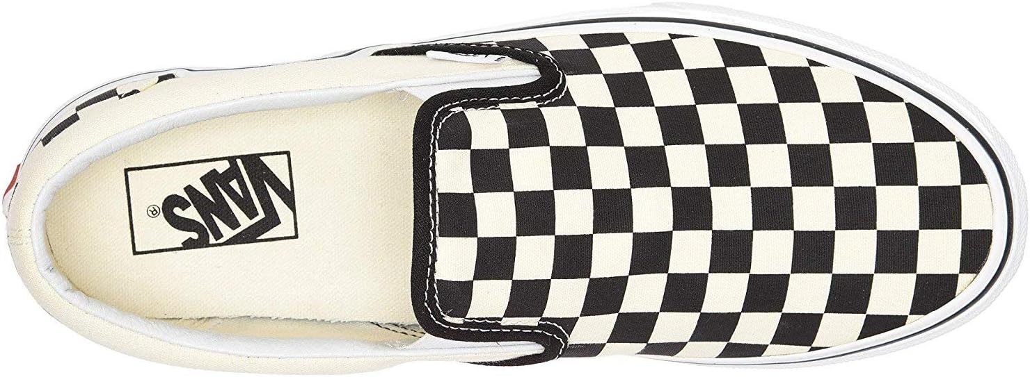 Vans Unisex Classic Slip-On Shoes Black White Checkered Q656013