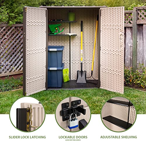 Lifetime 60326 Vertical Storage Shed, Desert Sand E707