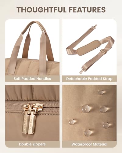 LOVEVOOK Travel Duffle Bag for Women with Shoe Compartment, 42L Carry On Overnight Bag V703