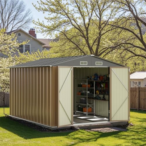 Patiowell 3 x 3 FT Outdoor Storage Shed with Sloping Roof, Grey F27529