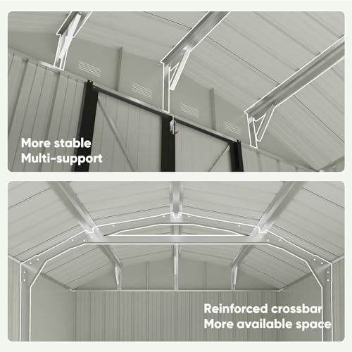 Patiowell 3 x 3 FT Outdoor Storage Shed with Sloping Roof, Grey F27529