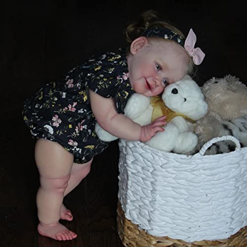 Anano 20 Inch Reborn Baby Dolls Toddler Girl Realistic Silicone Newborn Dolls Sweet Real Life Dolls for Babies