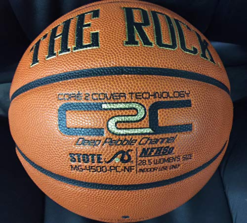 The Rock Official Women's 28.5" Composite Leather Basketballs - Exclusive Patented Unique DEEP Pebble Channel Design - Comes W/Certificate of Authenticity.