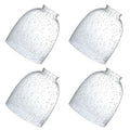 4 Pack Clear Seeded Glass Replacement,2-1/8" Fitter, 5.47" High, 4.76" Diameter Shades Covers for Ceiling Fan Light Fixtures Pendant Lighting Chandelier Vanity Light Kitchen Island Light.