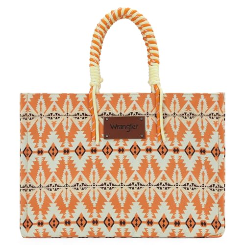 Montana West Wrangler Oversized Tote Bag with Braided Rope Handles V87417