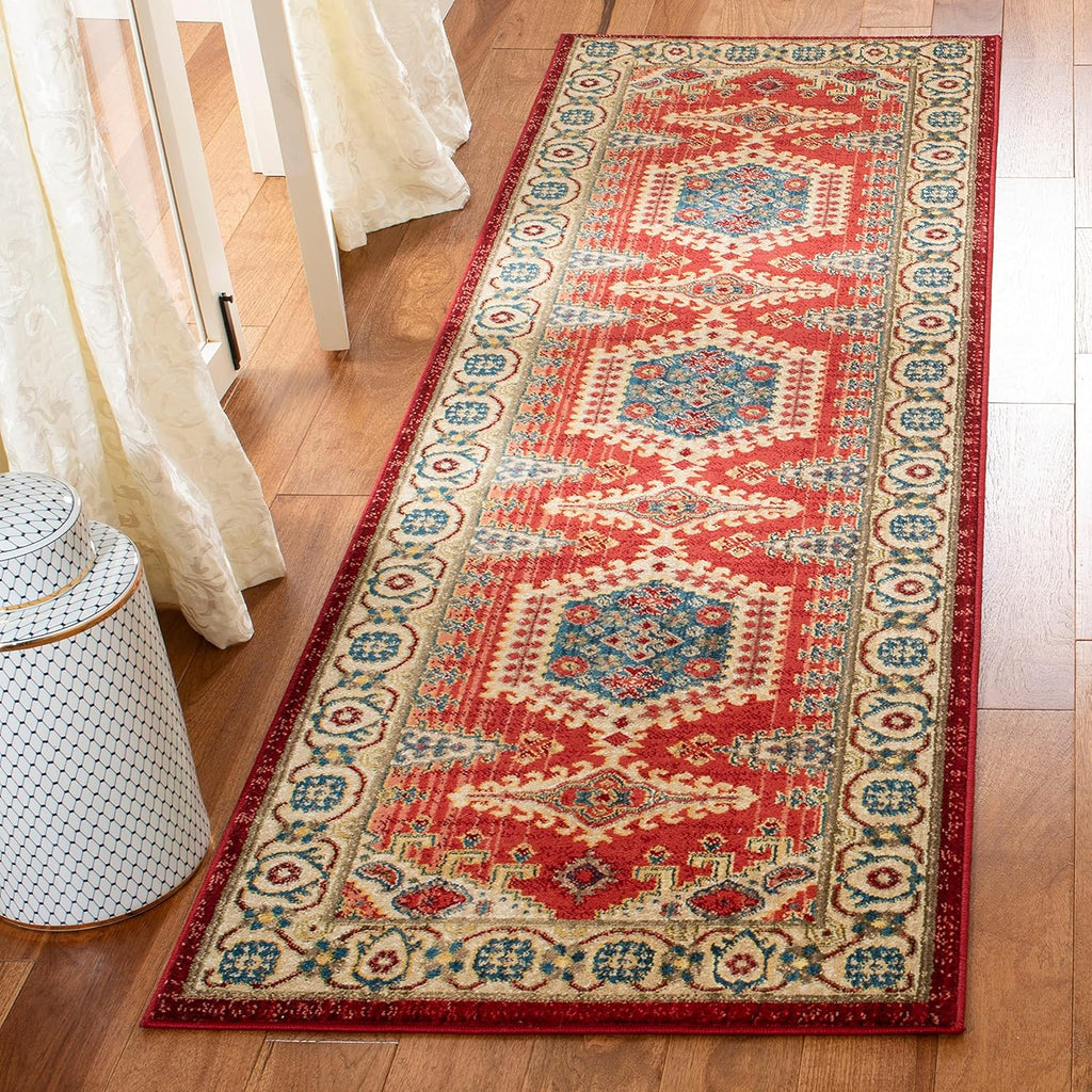 SAFAVIEH Kashan Collection Area Rug - 8' x 10', Red & Ivory C723