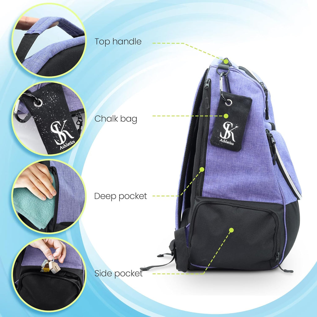 Disc Golf Backpack with Chalk Bag and Ergonomic Straps L754275