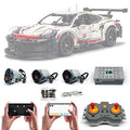 Motor and Remote Control for Lego 42096 Technic Porsche 911 RSR, APP Control, Programmable, with Joystick Remote Control, 3 Motor, Modification Accessories Set (Model not Included) (42096 Super Motor)