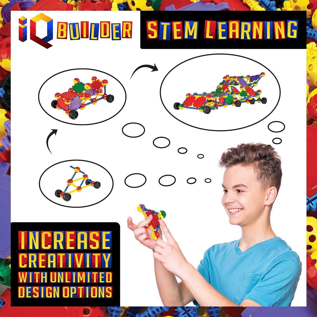 STEM Learning Building Blocks Toy Set for Boys and Girls Ages 5-10 K6495