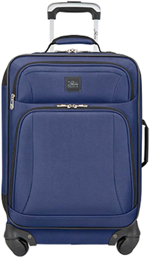 Skyway Epic Softside Carry-On Luggage - Lightweight Suitcase with Wheels for Travel | TSA Approved Carry-On Bag | Spinner Suitcase | Carry-On Luggage with Telescoping Handle, 20 inch, Surf Blue