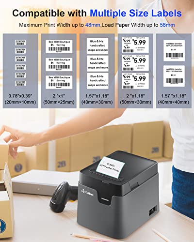 CLABEL 221D Bluetooth Barcode Label Printer 2 Inch Desktop Thermal Label Maker G138