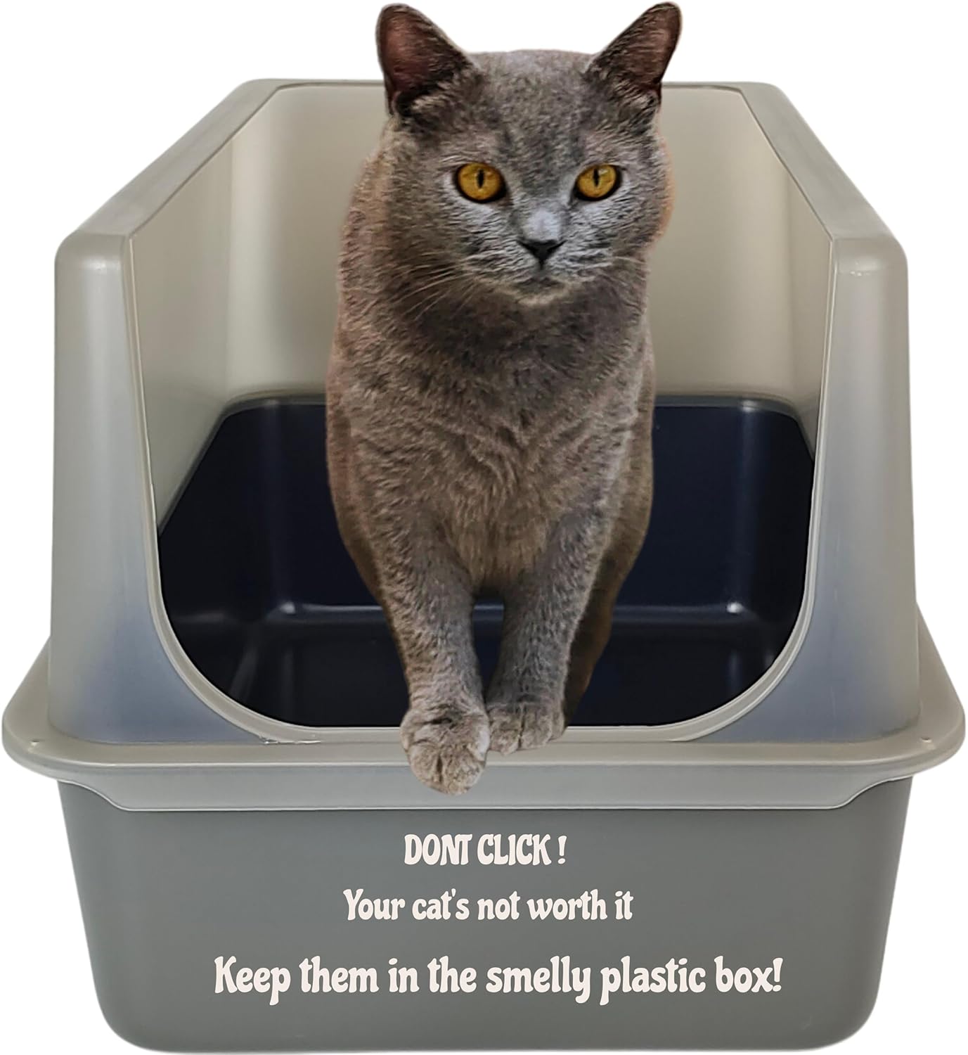 Jumbo Stainless Steel Litter Box - High-Sided Metal Cat Litter Box with Non-Stick Coating - Extra Large Litter Box with Lid, Durable, and Odor-Resistant - Easy to Clean, Includes Scoop