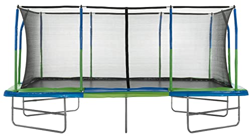 Upper Bounce Rectangle Trampoline Set with Premium Top-Ring Enclosure System – Outdoor Trampoline - Gymnastics Rectangular Trampoline for Kids - Adults - Supports Upto 500 lbs.