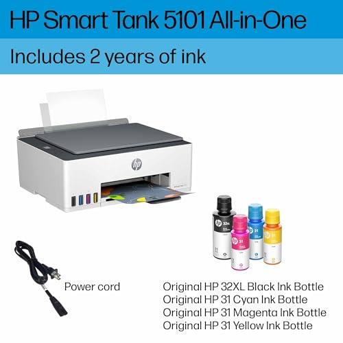 HP Smart-Tank 5000 Wireless All-in-One Ink-Tank Printer with 2 Years Ink Included R620